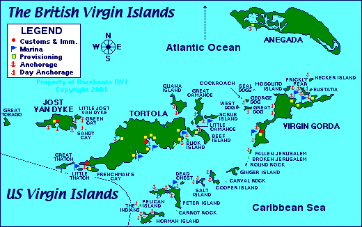 英屬維京群島，又名英屬處女島(BRITISH VIRGIN ISLANDS-BVI)是距離PUERTO RICO以東大約60英里，地處加勒比海的，由40多個島嶼所組成的島國，面積只有155平方公里，人口只有15000人。